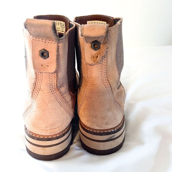 Timberland WOMEN'S COURMAYEUR VALLEY CHELSEA BOOTS taupe nubuck 10 ankle pull on - Picture 8 of 10